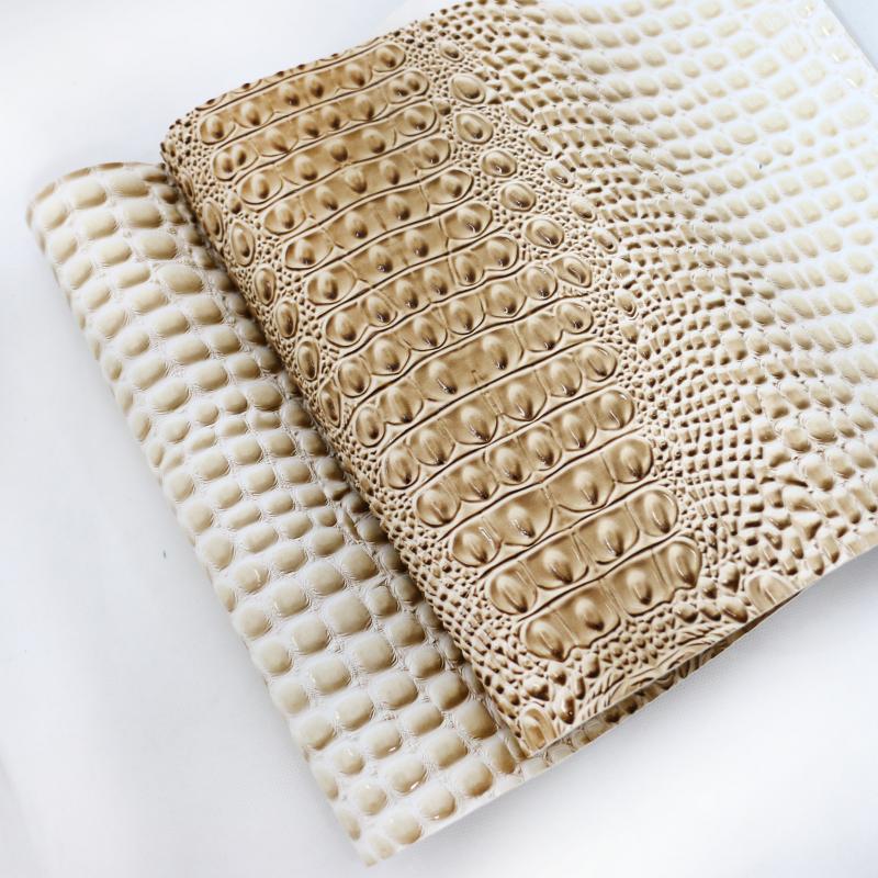 Crocodile Vinyl Faux Leather Upholstery Fabric By The Yard